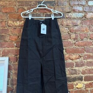NWT!! Black Jean Skirt with middle slit